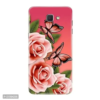 Dugvio? Printed Designer Hard Back Case Cover for Samsung Galaxy J7 Prime/Samsung Galaxy On7 Prime / G610F (Flowers with Butterfly)