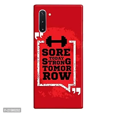 Dugvio? Polycarbonate Printed Hard Back Case Cover for Samsung Galaxy Note 10 / Samsung Note 10 (Gym Motivation Quotes)
