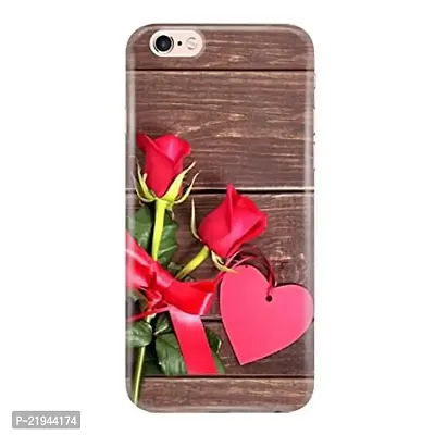Dugvio? Polycarbonate Printed Hard Back Case Cover for iPhone 6 Plus (Red Rose)