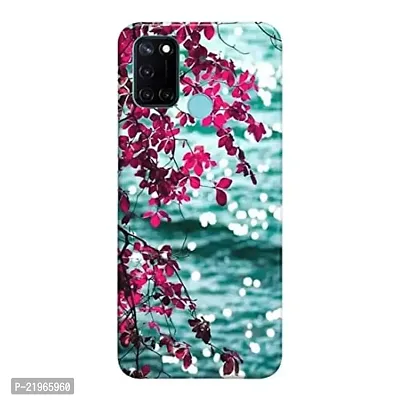 Dugvio? Poly Carbonate Back Cover Case for Realme C17 - Pink Floral-thumb0