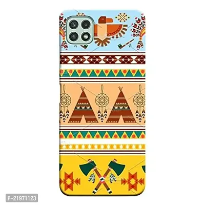 Dugvio? Printed Designer Matt Finish Hard Back Cover Case for Samsung Galaxy A22 (5G) - Rajasthani Pattern