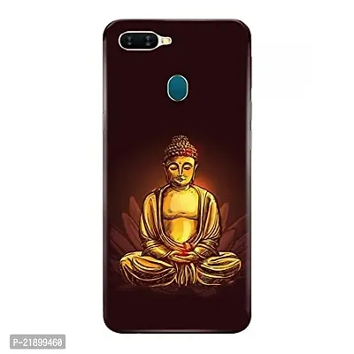 Dugvio? Polycarbonate Printed Colorful Lord Gautama Buddha, Buddha Designer Hard Back Case Cover for Oppo F9 Pro (Multicolor)