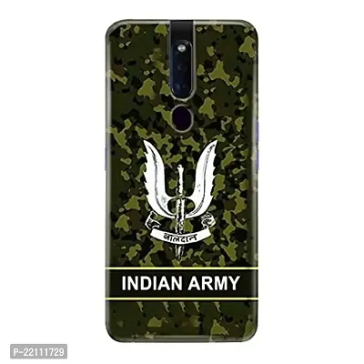 Dugvio Indian Army, Army Designer Hard Back Case Cover for Oppo F11 Pro (Multicolor)