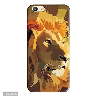Dugvio? Polycarbonate Printed Hard Back Case Cover for Oppo A57 (Lion face Art)
