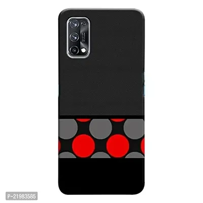 Dugvio? Printed Designer Matt Finish Hard Back Cover Case for Realme X7 - Red and Grey Pattern