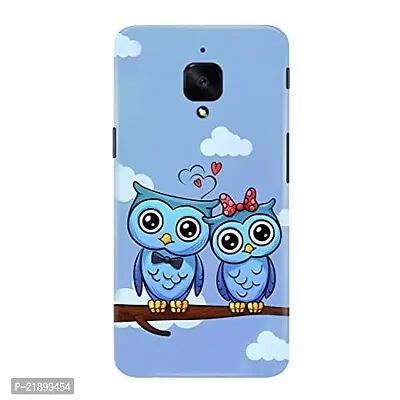 Dugvio? Polycarbonate Printed Colorful Sweet Couple Owl Art Designer Hard Back Case Cover for OnePlus 3/1+3 (Multicolor)