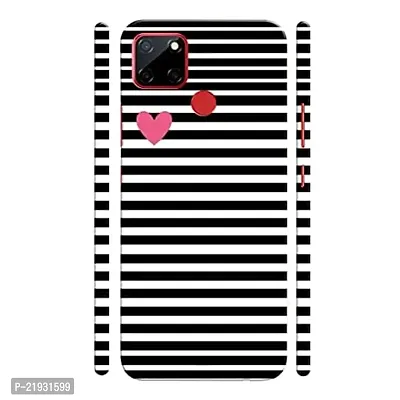 Dugvio? Polycarbonate Printed Hard Back Case Cover for Realme C12 / C15 / Reame Narzo 20 (Black Pattern)-thumb0