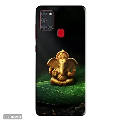 Dugvio? Printed Designer Matt Finish Hard Back Case Cover for Samsung Galaxy A21S / Samsung A21S (Lord Ganesha, Ganpati)