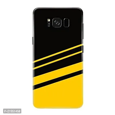 Dugvio? Polycarbonate Printed Hard Back Case Cover for Samsung Galaxy S8 Plus/Samsung S8+ / G955G (Yellow and Black Texture)