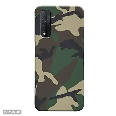 Dugvio? Printed Designer Matt Finish Hard Back Cover Case for Realme Narzo 30 (4G) / Realme 7 / Realme Narzo 20 Pro - Army Camoflage