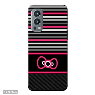 Dugvio? Printed Hard Back Case Cover Compatible for OnePlus Nord 2 5G - Pink Bow (Multicolor)