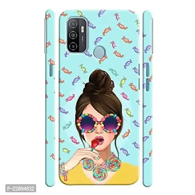 Dugvio? Printed Hard Back Case Cover for Oppo A33 (2020) / Oppo A53 (2020) / Oppo A53S (Cute Girl Fashion Girl)