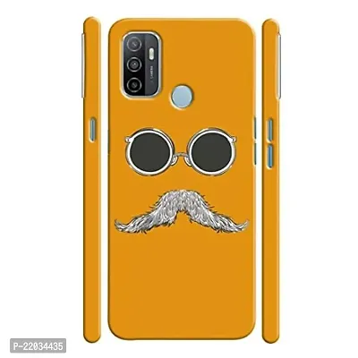 Dugvio? Printed Designer Matt Finish Hard Back Cover Case for Oppo A53 / Oppo A33 - Goggles with Mustache