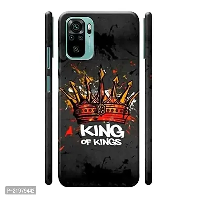 Dugvio? Printed Designer Matt Finish Hard Back Cover Case for Xiaomi Redmi Note 10 / Redmi Note 10S - King of Kings-thumb0