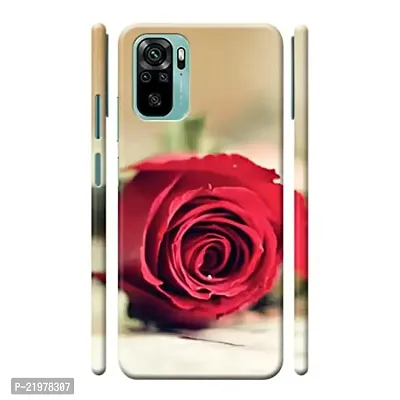 Dugvio? Printed Designer Matt Finish Hard Back Cover Case for Xiaomi Redmi Note 10 / Redmi Note 10S - Red Rose