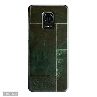 Dugvio? Polycarbonate Printed Hard Back Case Cover for Xiaomi Redmi Note 9 Pro (Green Marble)