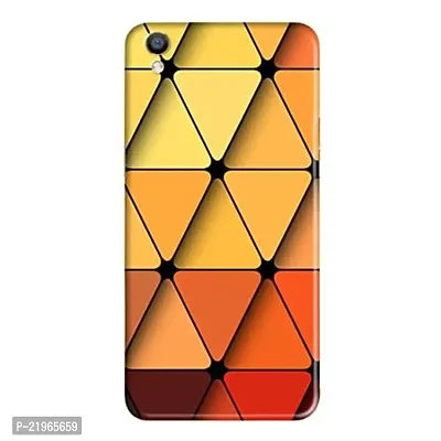 Dugvio? Poly Carbonate Back Cover Case for Oppo A37 - Mix Color Traingle Art