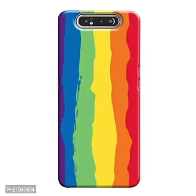 Dugvio? Polycarbonate Printed Hard Back Case Cover for Samsung Galaxy A80 / Samsung A90 (Rainbow)