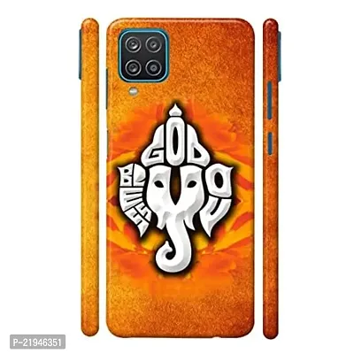 Dugvio? Polycarbonate Printed Hard Back Case Cover for Samsung Galaxy A12 / Samsung A12 (Lord Ganesha, Ganpati Bappa)
