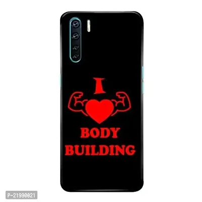 Dugvio? Printed Designer Back Cover Case for Oppo F15 - I Love Body Building-thumb0