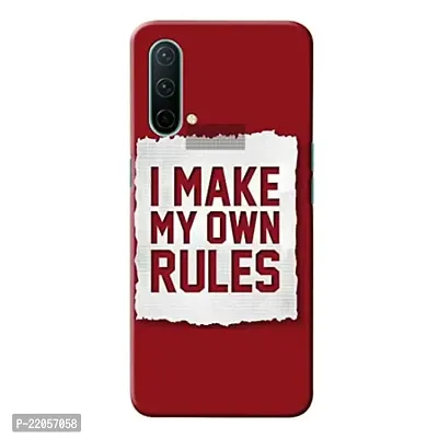 Dugvio? Printed Designer Back Cover Case for OnePlus Nord CE - I Make My Own Rules