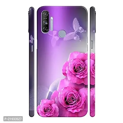 Dugvio? Polycarbonate Printed Hard Back Case Cover for Realme Narzo 20A / Narzo 10A (Butterfly Art)-thumb0