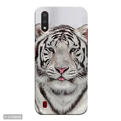 Dugvio? Polycarbonate Printed Hard Back Case Cover for Samsung Galaxy M01 / Samsung M01 (White Tiger Face)