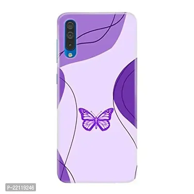 Dugvio? Printed Hard Back Case Cover Compatible for Samsung Galaxy A50 / Samsung A50S / Samsung A30S - Purple and White Butterfly (Multicolor)