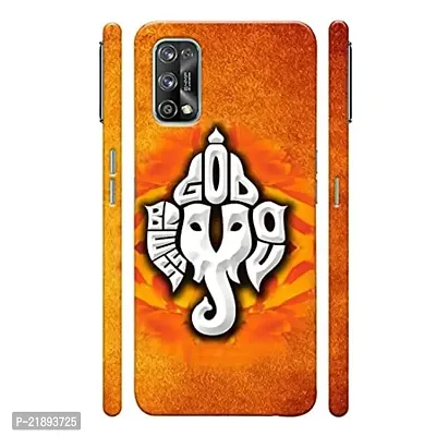 Dugvio Polycarbonate Printed Colorful Lord Ganesha, Jai Ganesha Designer Hard Back Case Cover for Realme 7 Pro (Multicolor)