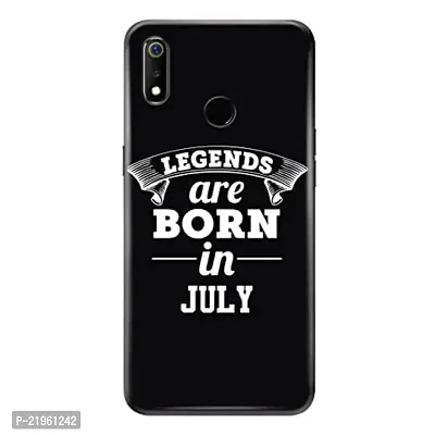 Dugvio? Poly Carbonate Back Cover Case for Realme 3 - Legends are Born in July