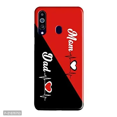 Dugvio? Polycarbonate Printed Colorful Mom  Dad, Mom and Dad, Maa and Pa Designer Hard Back Case Cover for Samsung Galaxy M40 / Samsung M40 / SM-M405G/DS (Multicolor)-thumb0