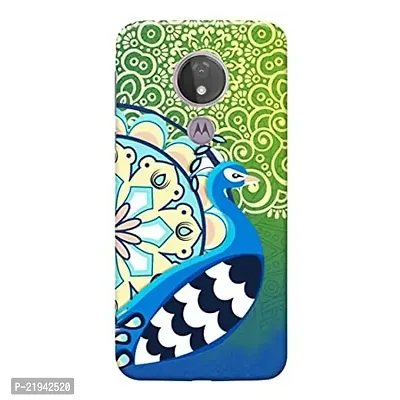 Dugvio? Polycarbonate Printed Hard Back Case Cover for Motorola Moto G7 Power (Peacock Feather)