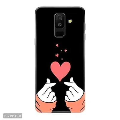 Dugvio? Polycarbonate Printed Hard Back Case Cover for Samsung Galaxy A6 Plus/Samsung A6 Plus (2018) (Cute Pink Girls Heart)