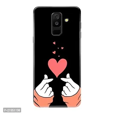 Dugvio? Polycarbonate Printed Hard Back Case Cover for Samsung Galaxy A6 Plus/Samsung A6 Plus (2018) (Cute Pink Girls Heart)-thumb0