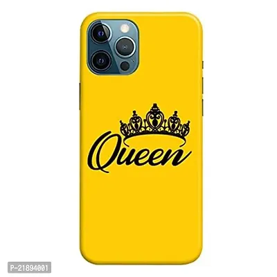 Dugvio Polycarbonate Printed Colorful Queen Crown with Yellow Base Designer Hard Back Case Cover for Apple iPhone 12 Pro Max/iPhone 12 Pro Max (Multicolor)-thumb0