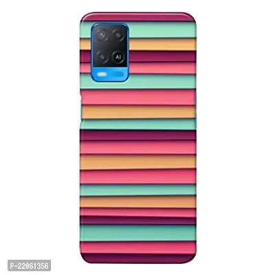 Dugvio? Printed Designer Matt Finish Hard Back Cover Case for Oppo A54 / Oppo A54 (4G) - Multi Border