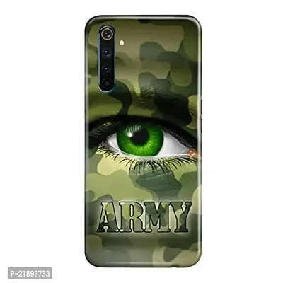 Dugvio Polycarbonate Printed Colorful Army Eyes, Army, Army Camoflage Designer Hard Back Case Cover for Realme 6 Pro (Multicolor)