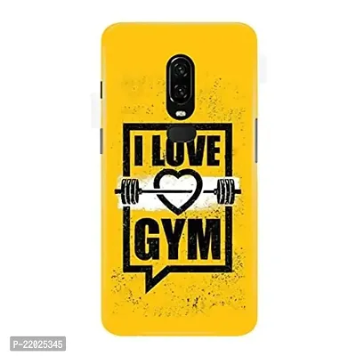 Dugvio? Printed Designer Hard Back Case Cover for OnePlus 6 (I Love Gym Quotes)