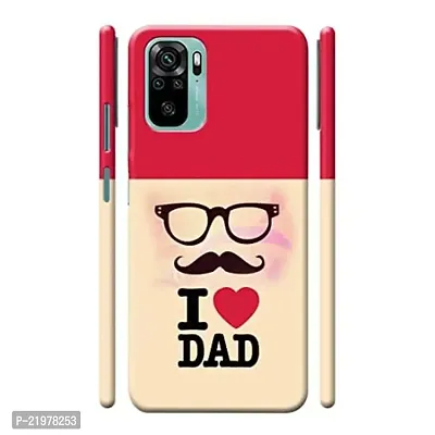 Dugvio? Printed Designer Matt Finish Hard Back Cover Case for Xiaomi Redmi Note 10 / Redmi Note 10S - I Love Dad Quotes