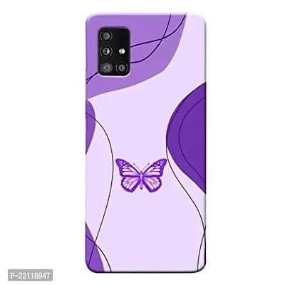 Dugvio? Printed Hard Back Case Cover Compatible for Samsung Galaxy A51 5G - Purple and White Butterfly (Multicolor)