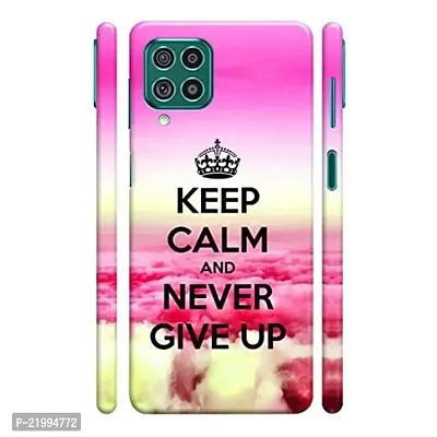 Dugvio? Printed Designer Hard Back Case Cover for Samsung Galaxy F62 / Samsung F62 (Keep Calm and Never give up)