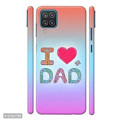 Dugvio? Polycarbonate Printed Hard Back Case Cover for Samsung Galaxy A12 / Samsung A12 (I Love Dad Pink)