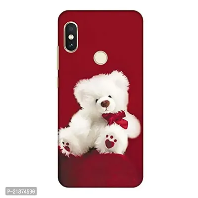Dugvio Printed Colorful White Cartoon Bear Designer Back Case Cover for Xiaomi Redmi Note 6 Pro/Redmi Note 6 Pro (Multicolor)