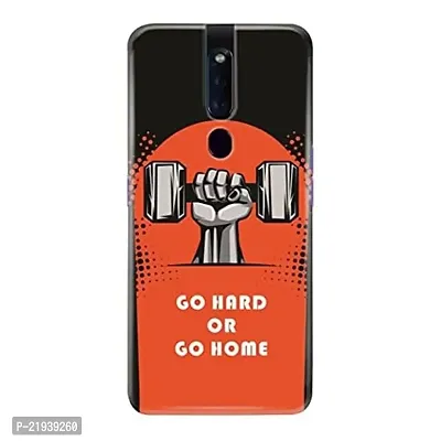 Dugvio? Polycarbonate Printed Hard Back Case Cover for Oppo F11 Pro (Go Hard or go Home)