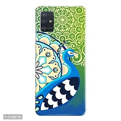Dugvio? Printed Designer Hard Back Case Cover for Samsung Galaxy A51 / Samsung A51 (Peacock Feather)-thumb0