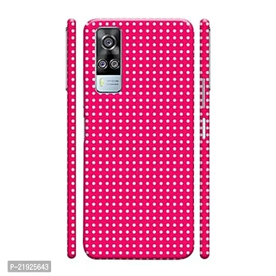 Dugvio? Polycarbonate Printed Hard Back Case Cover for Vivo Y31 (Pink Dotted Art)