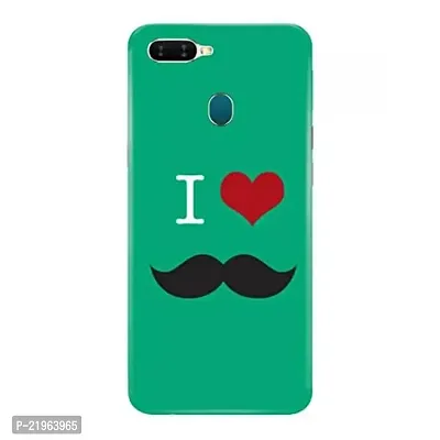 Dugvio? Poly Carbonate Back Cover Case for Oppo F9 Pro - I Love Mustache