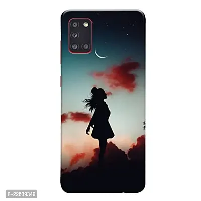 Dugvio? Printed Designer Matt Finish Hard Back Case Cover for Samsung Galaxy A31 / Samsung A31 (Girl in Moon)