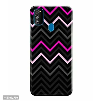 Dugvio? Polycarbonate Printed Hard Back Case Cover for Samsung Galaxy M30S / Samsung M30S (Zig Zag Border Pattern)