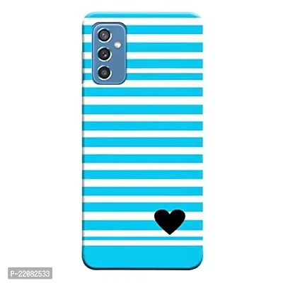 Dugvio? Printed Designer Matt Finish Hard Back Cover Case for Samsung Galaxy M52 (5G) - Light Blue Pattern-thumb0